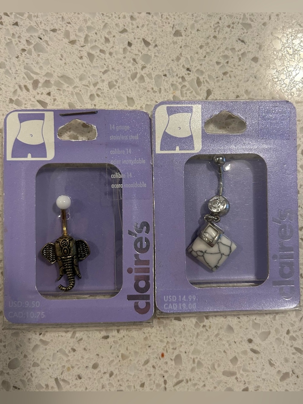 Claire's Belly Ring Set of 2